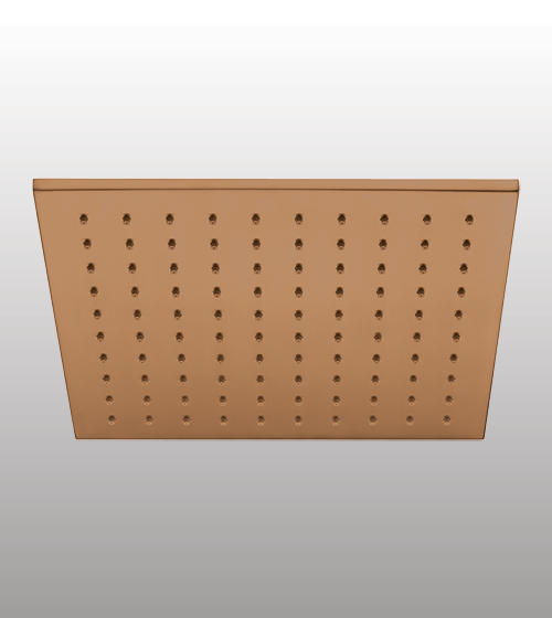 Brushed Rose Gold Brass Rain Shower – Aquant India
